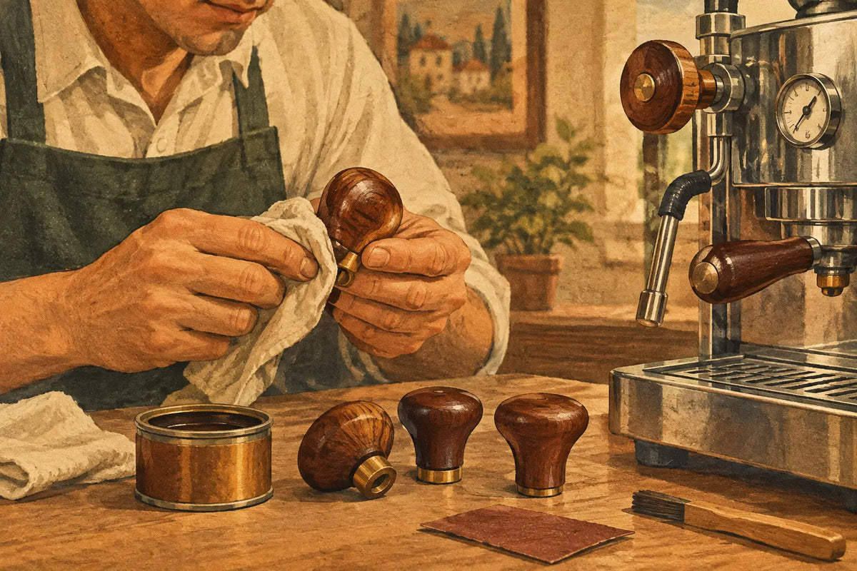 How to Refinish Wooden Knobs on Espresso Machines