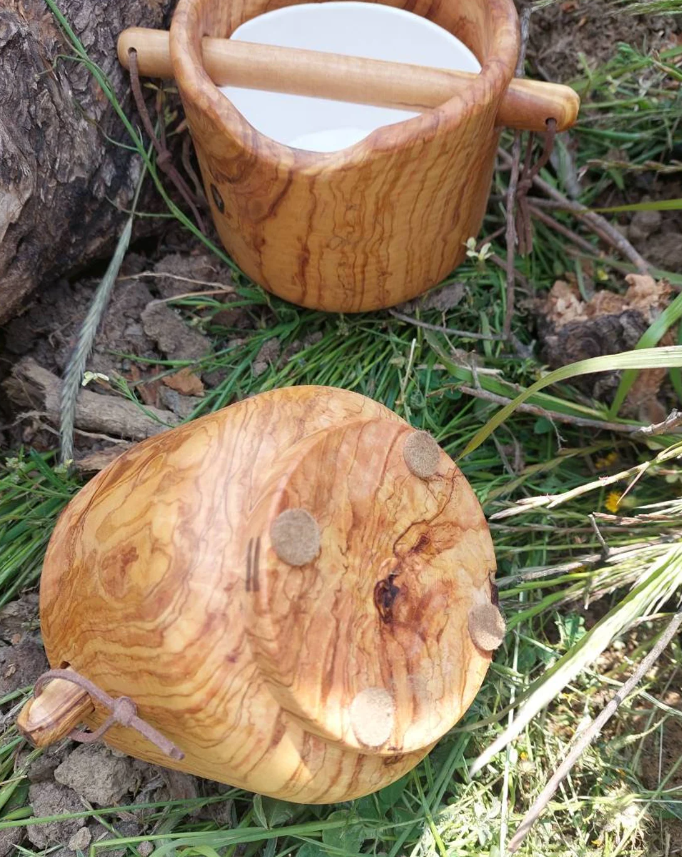 Wooden Espresso Knock Box Olive / Oak / American Walnut