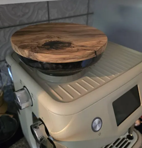 Custom Wood Bean Hopper Lid for Breville Oracle & Jet