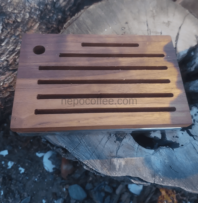 Gaggia Low Profile / Slim drip tray - Wooden cover with Stainless base