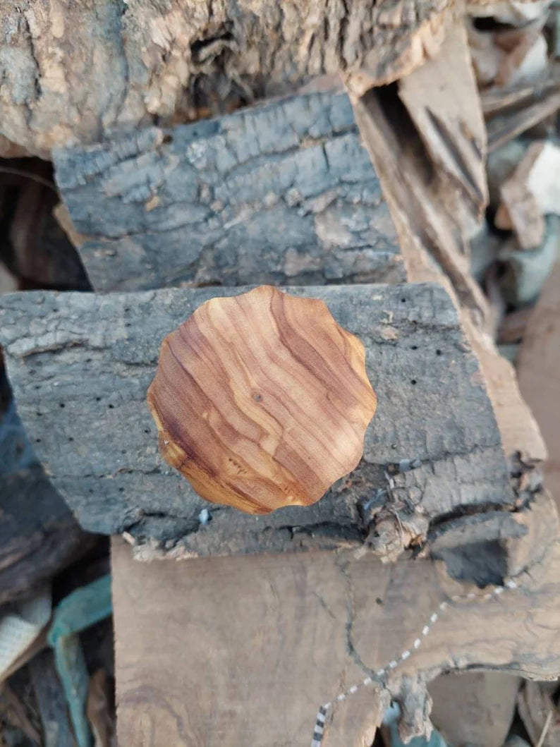 Wooden Steam Knob For Gaggia Classic with center metal nut