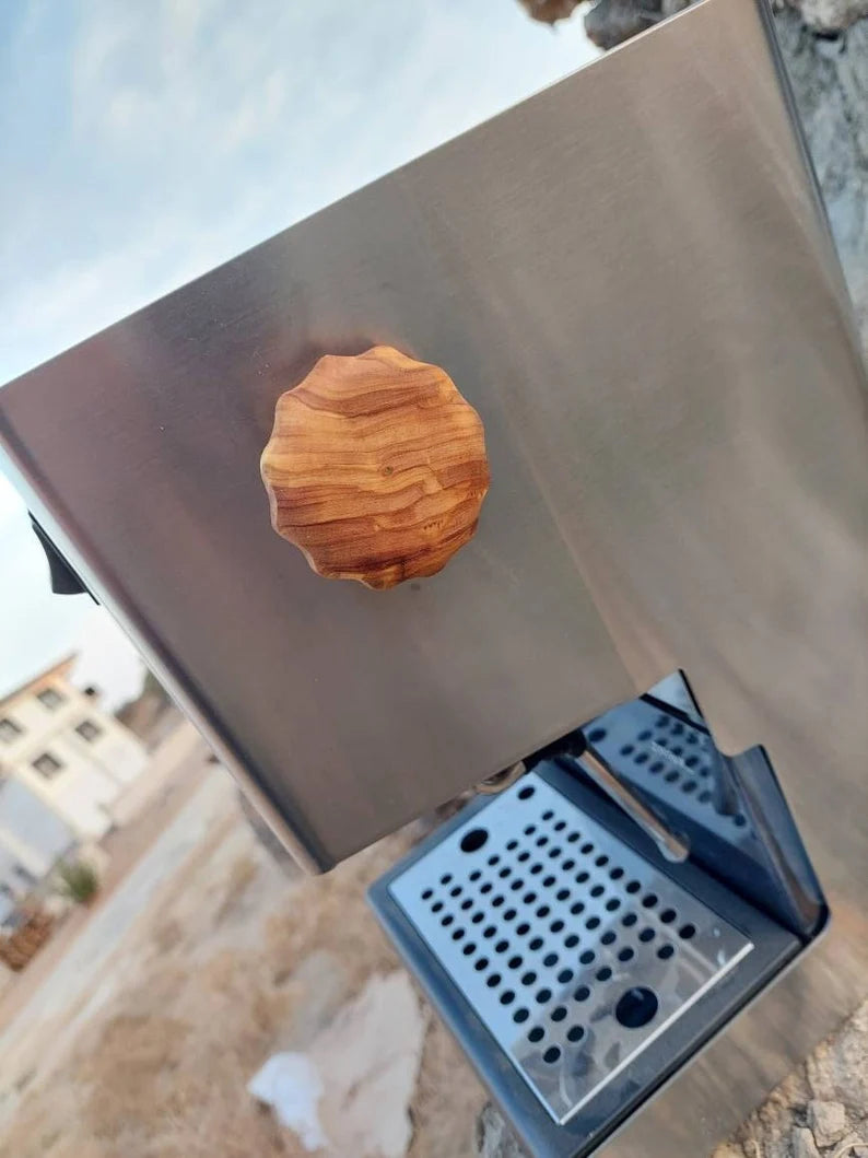 Wooden Steam Knob For Gaggia Classic with center metal nut
