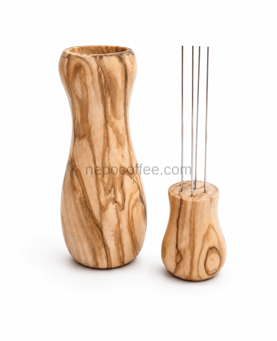 WDT 7 prong + 5 spare needles Olive Wood /Walnut / Oak Wood - Coffee Distribution Tool - #Nepocoffee#Barista Tools