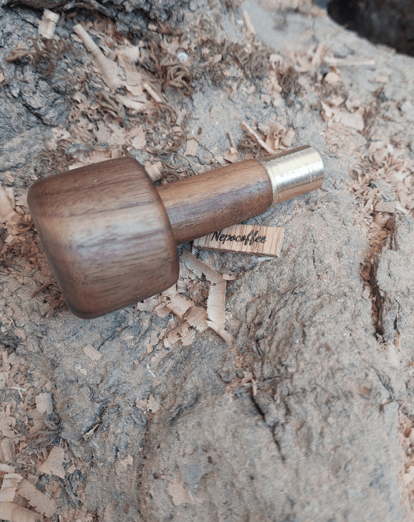 Wooden Rancilio Silvia Steam Knob v1 reinforced with metal ( not compatible with v2)