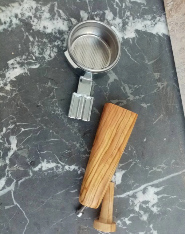 Reinforced Gaggia   Portafilter  Handle -- Reinforced with Metal  [Wood Options]