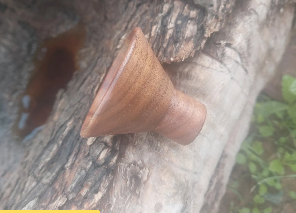 Handmade Wood Funnel For Coffee Bean Storage