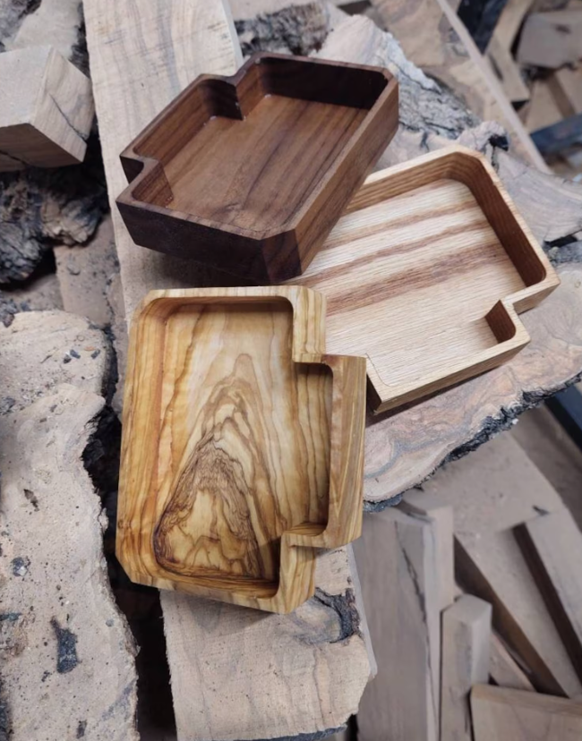 Wood Tray for Eureka Mignon - American Walnut - Oak - Olive Wood - Ashwood (not for Libra models )