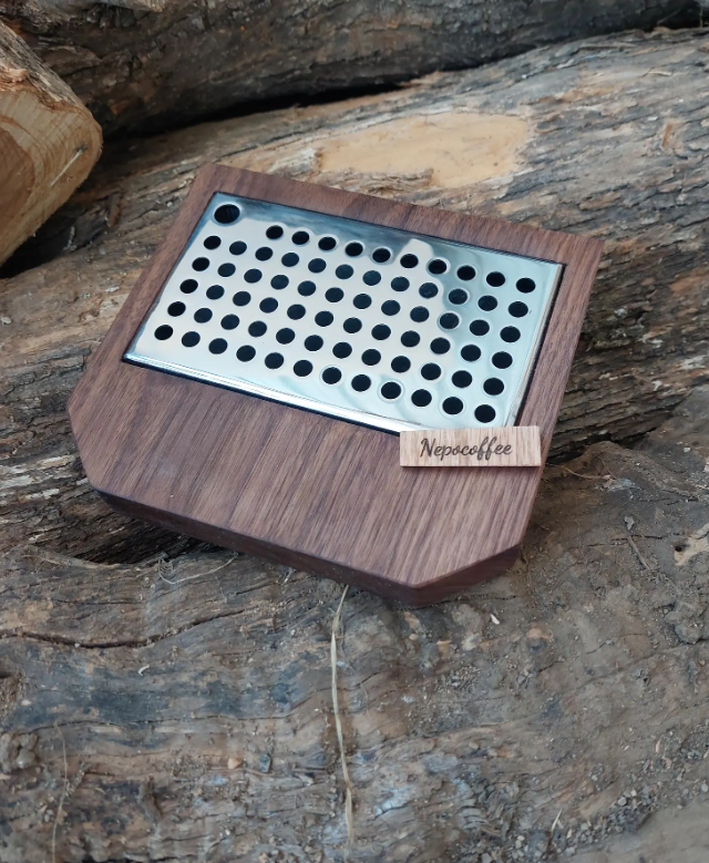 Long Wooden Gaggia Tray with Plastic Tray Inside