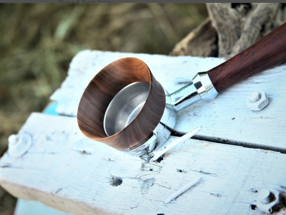 58 mm Magnetic Espresso Dosing Ring Funnel ~ Amerikan Walnut Oak Olive Wood - UPS Shipping (2-5 days)