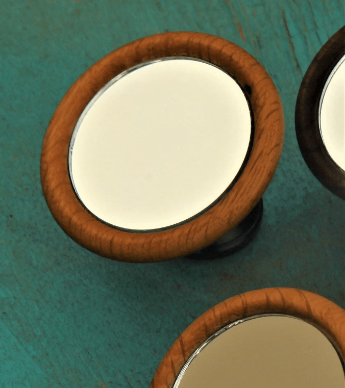 HHandmade Magnetic Shot Mirror - Adjustable Espresso Reflective Mirror in Walnut, Olive, & Oak Wood - #Nepocoffee#