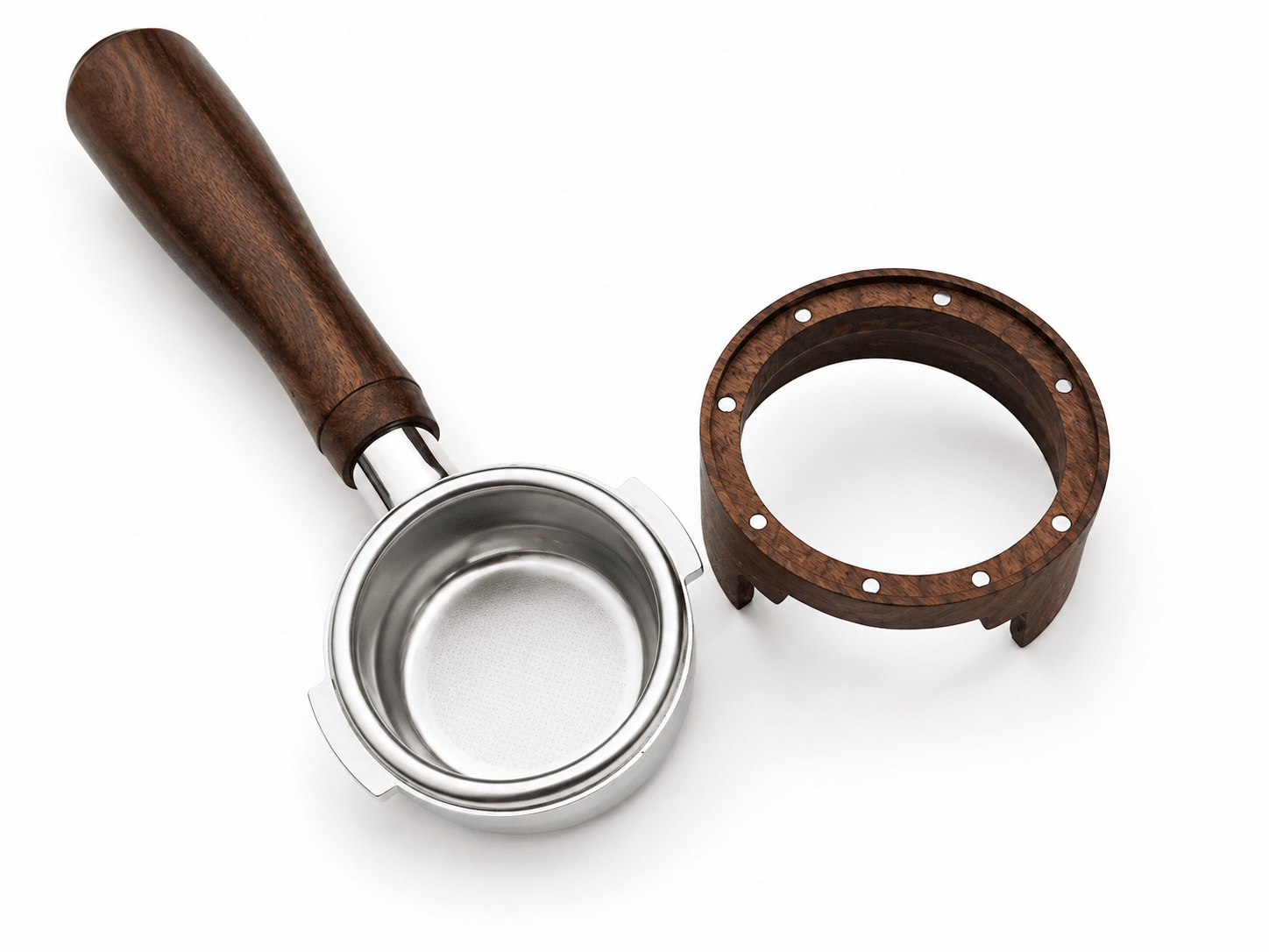 Magnetic 58mm Espresso Dosing Ring for Eureka Mignon | Handmade Wooden Coffee Funnel | Premium Olive, Walnut & Oak Barista Accessories - #Nepocoffee#
